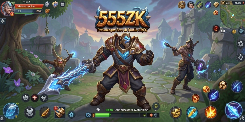 Tangkapan layar dari gameplay <strong>555ZK</strong> yang menampilkan pertarungan mendebarkan.