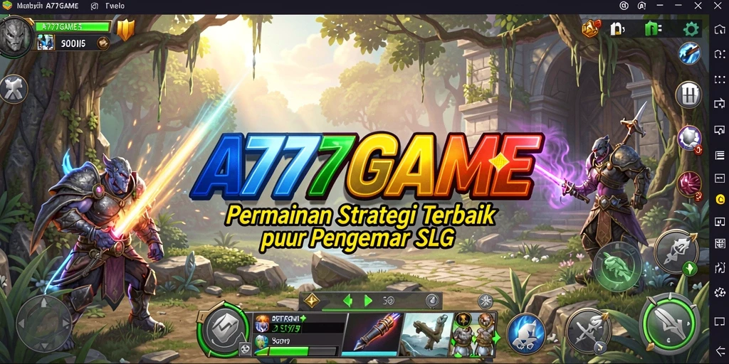 Screenshot menunjukkan aksi pertempuran seru dalam <strong>A777GAME</strong>.