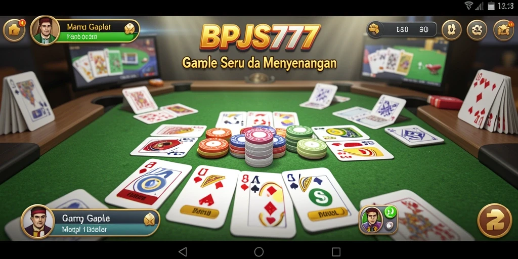 Tampilan gameplay Gaple yang seru di BPJS777.