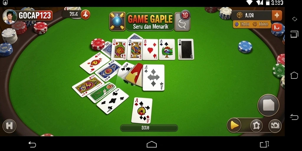 Tampilan gameplay seru GOCAP123 saat bermain Gaple.