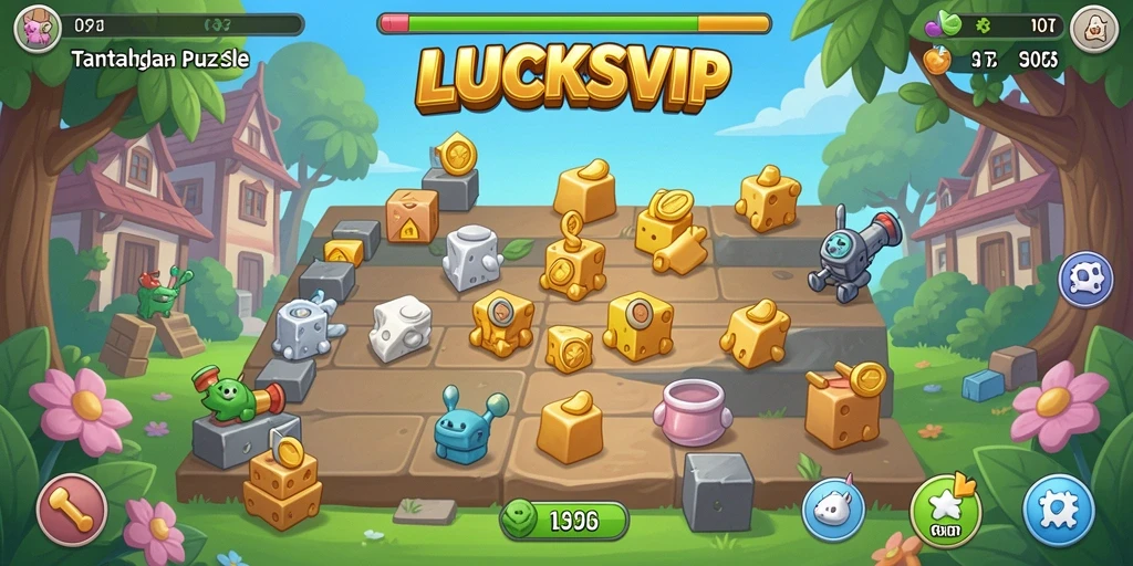 Tampilan gameplay LUCKSVIP yang menarik dan menantang puzzle.