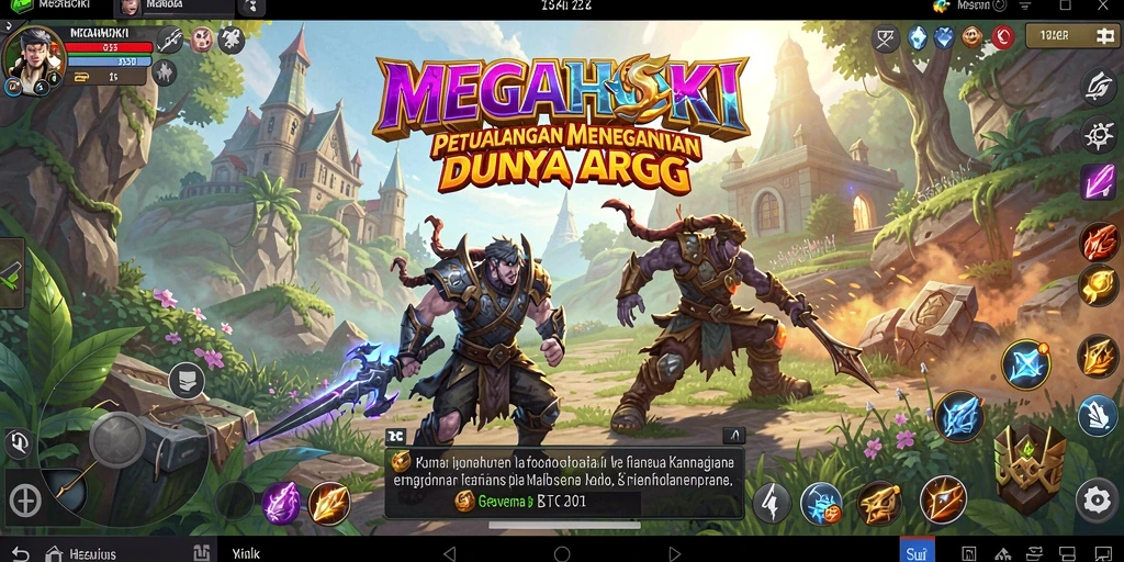 Screenshot menampilkan pertarungan epik dalam dunia MEGAHOKI.