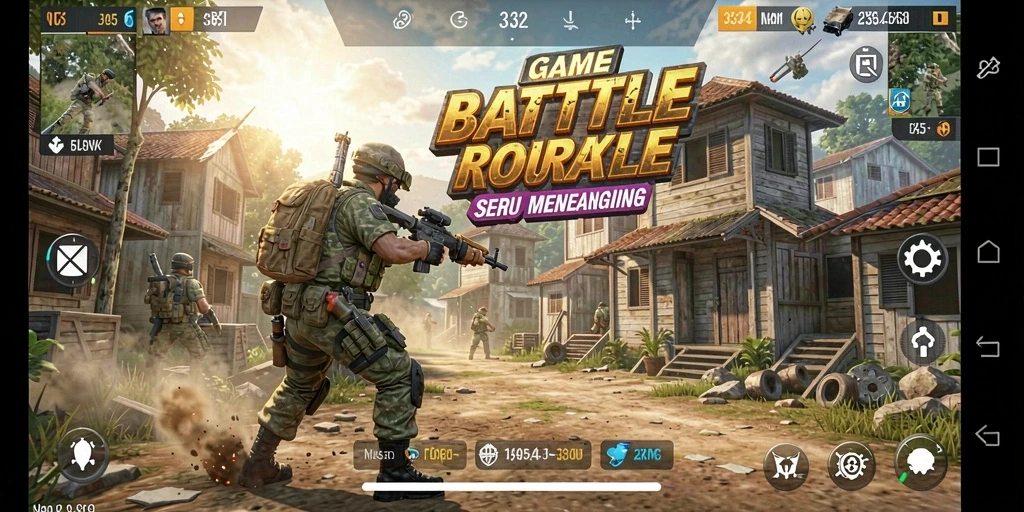 Tampilan gameplay N32 yang seru dan penuh aksi dalam Battle Royale.