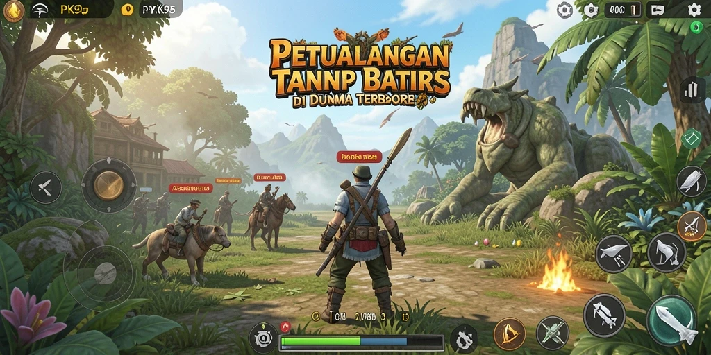 Tangkapan layar PK95 menampilkan eksplorasi mendalam dalam dunia terbuka.