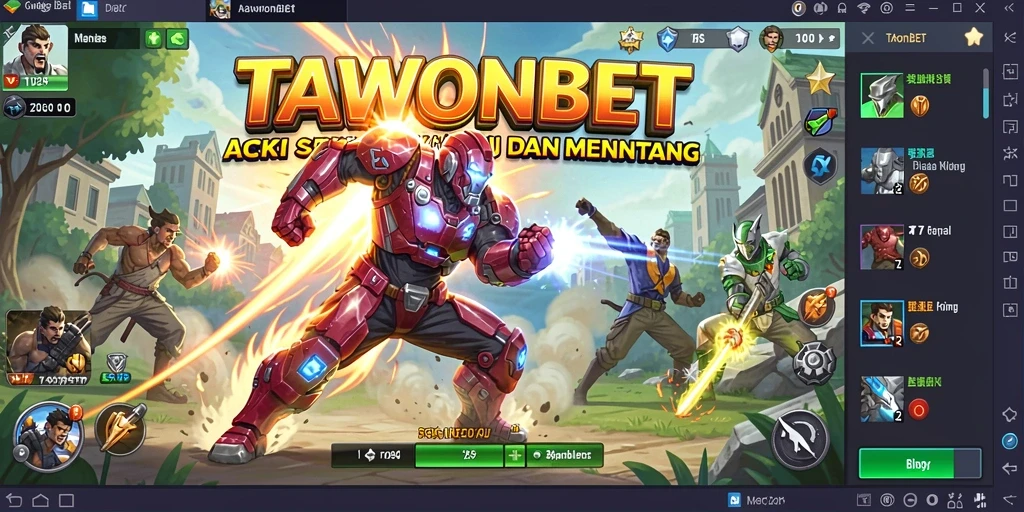 Tampilan gameplay seru di TAWONBET dengan aksi mendebarkan.